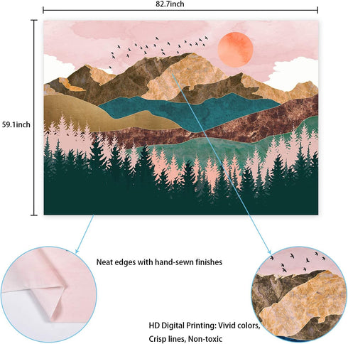 Mountain Tapestry Forest --Sunset Tapestry -Nature Landscape Tapestry